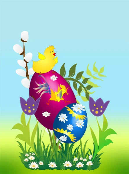 Easter composition — Stock Vector