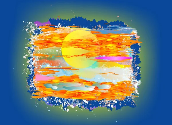 Impression of the sun — Stock Vector