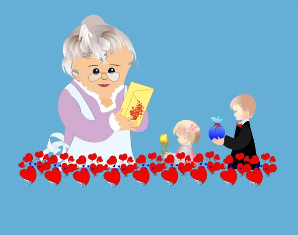 Día abuela , — Vector de stock