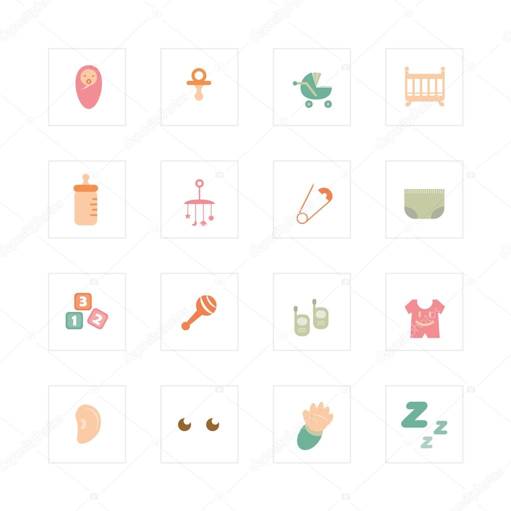 Baby infant icons