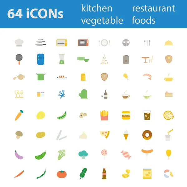 64 Quality design modern vector illustration icons set. — Stock Vector