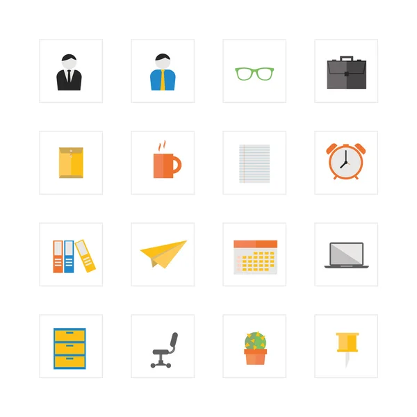 Office life icon set. — Stock Vector