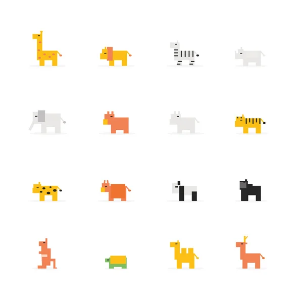Pixel fauna animal icono — Archivo Imágenes Vectoriales