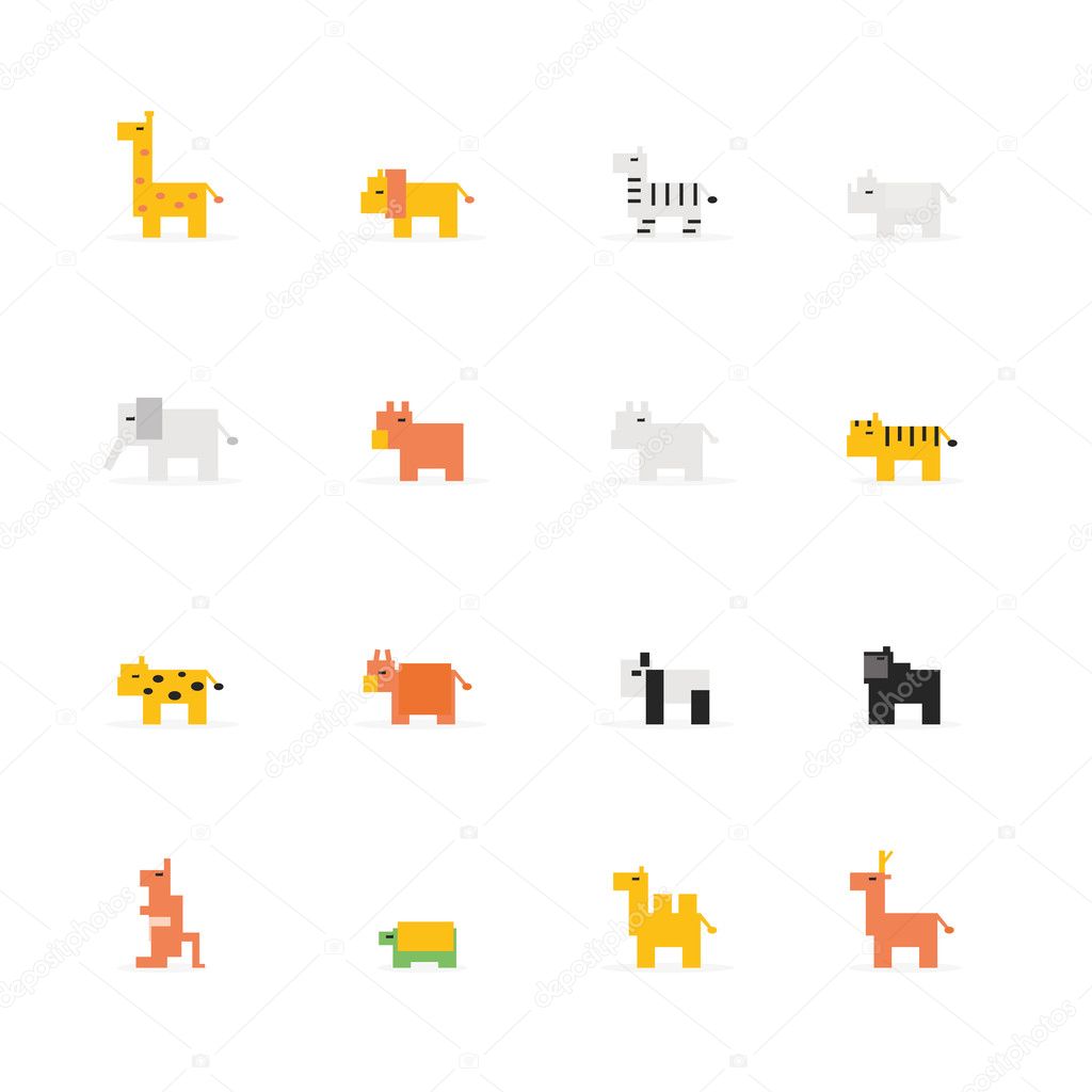 Pixel wildlife animal icon