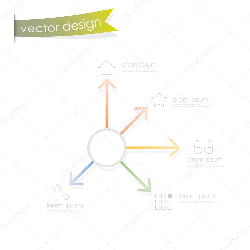Colorful vector design for workflow layout