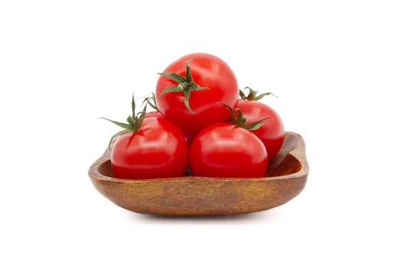 Pomodori Ciliegia Uno Sfondo Bianco Una Vista Angolo Basso — Foto Stock