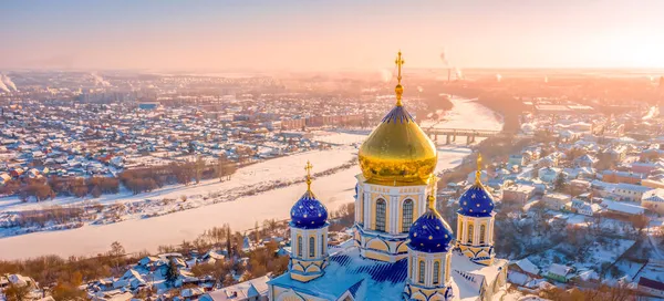 Main Cathedral City Yelets Ascension Cathedral Rises Ancient Russian City — Stock Photo, Image