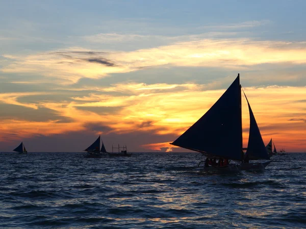 Boracay günbatımı örtü, büyük yelken