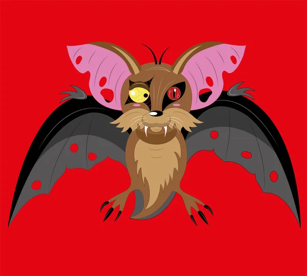 Fliegende Fledermaus der Vampir. — Stockvektor