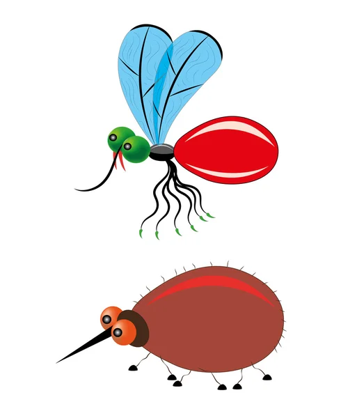 Mygga och skalstreck — Stock vektor