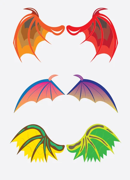 Vleugels van draken — Stockvector