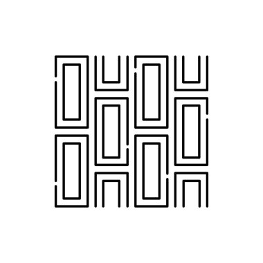 Kaldırım fayans renk çizgisi simgesi. Yol yapımı. Web sayfası için piktogram, mobil uygulama, tanıtım. UI UX GUI tasarım elemanı. Düzenlenebilir vuruş.