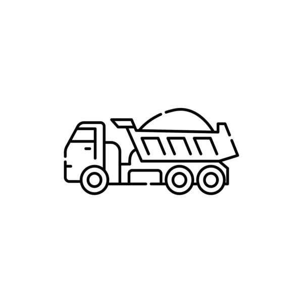 Ikona Znaku Luzem Ciężarówka Olor Line Budowa Dróg Piktogram Stronę — Wektor stockowy
