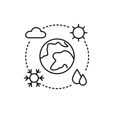 Meteoroloji renk çizgisi simgesi. İzole vektör elementi. Web sayfası, mobil uygulama, tanıtım için resim çizelgesi