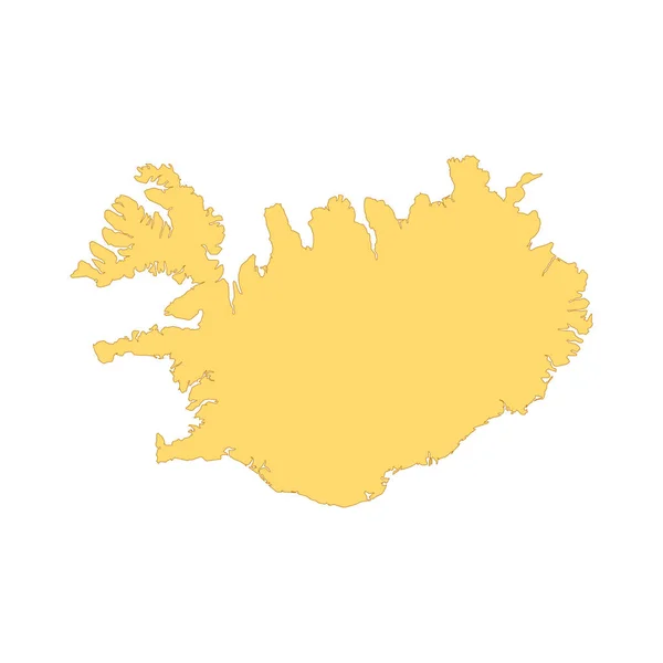 Islandia Element Linii Kolorów Mapy Granica Państwa — Wektor stockowy