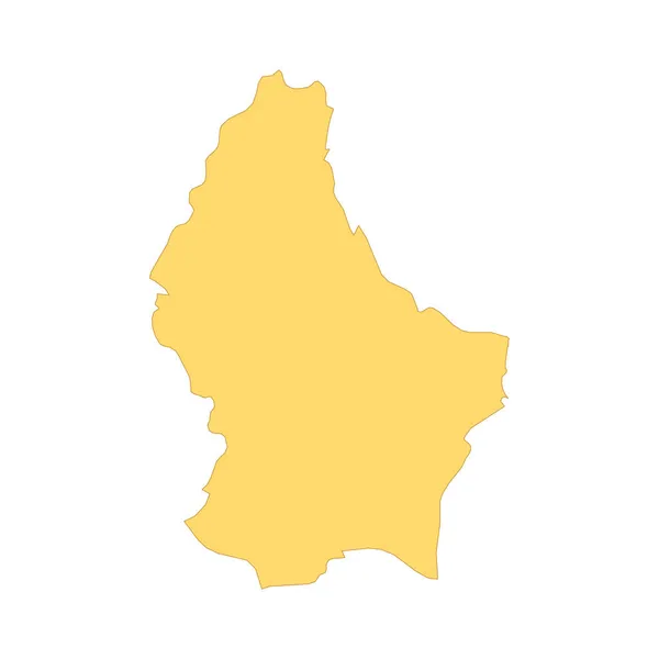 Luxemburg Karte Farbe Linie Element Grenze Des Landes — Stockvektor