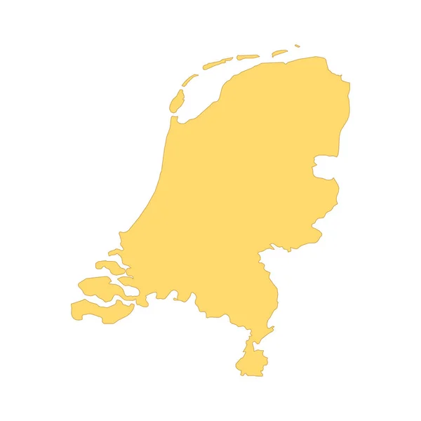 Nederland Kaart Kleur Lijn Element Grens Van Het Land — Stockvector