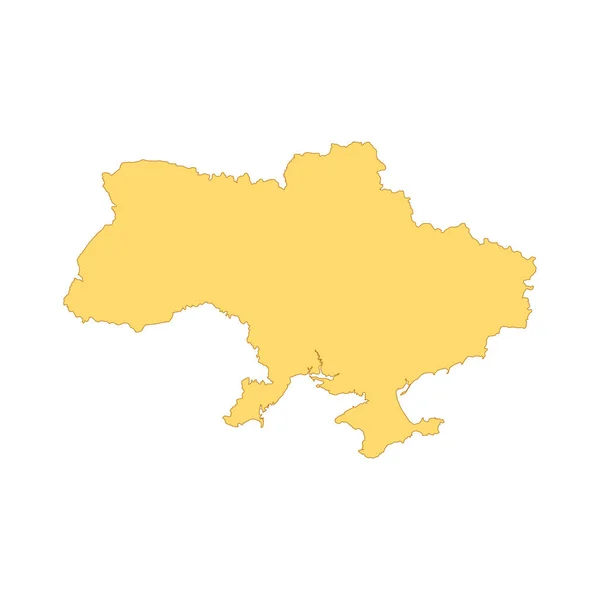 Ukraine Karte Farbe Linie Element Grenze Des Landes — Stockvektor