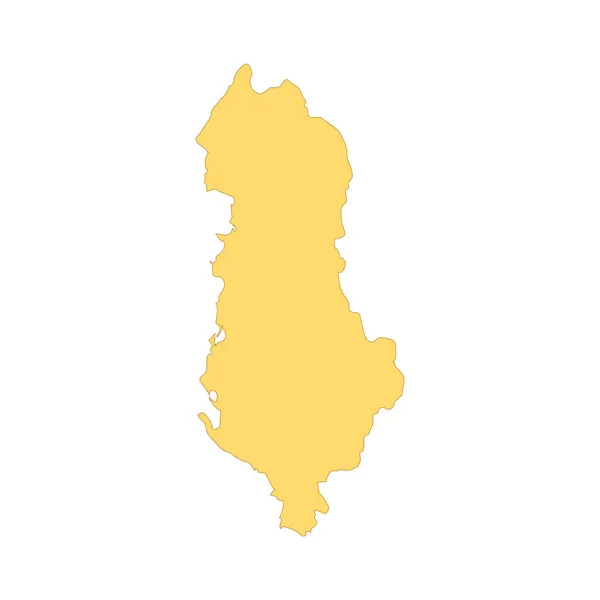 Albanien Karte Farbe Linie Element Grenze Des Landes — Stockvektor