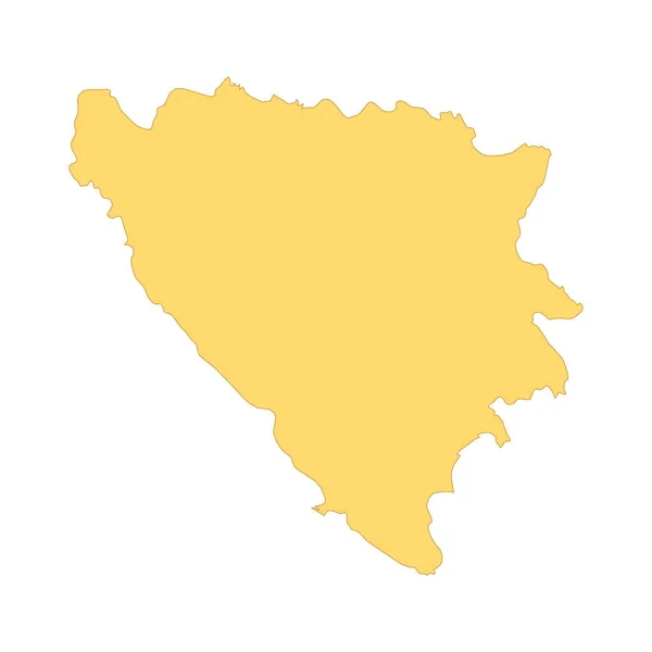 Bosnia Herzegovina Mapa Elemento Línea Color Frontera Del País — Vector de stock