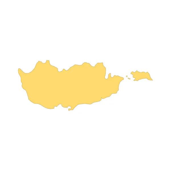 Cyprus Map Color Line Element Σύνορα Της Χώρας — Διανυσματικό Αρχείο