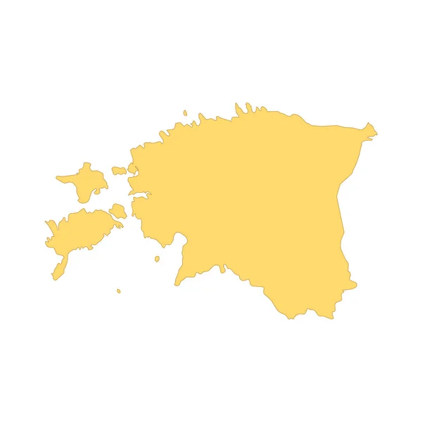Estland Karte Farbe Linie Element Grenze Des Landes — Stockvektor