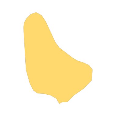 Barbados haritası renk çizgisi ögesi. Ülkenin sınırında. UI UX GUI tasarım elemanı. Düzenlenebilir vuruş.