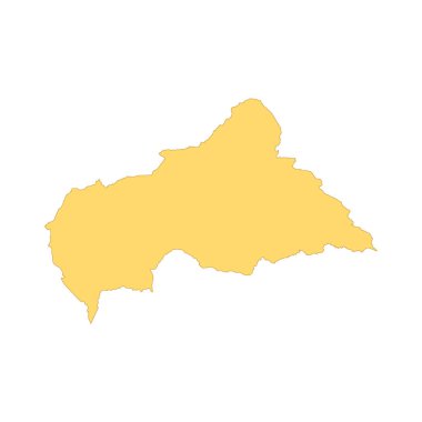 Orta Afrika Cumhuriyeti haritası renk çizgisi elementi. Ülkenin sınırında. UI UX GUI tasarım elemanı. Düzenlenebilir vuruş.