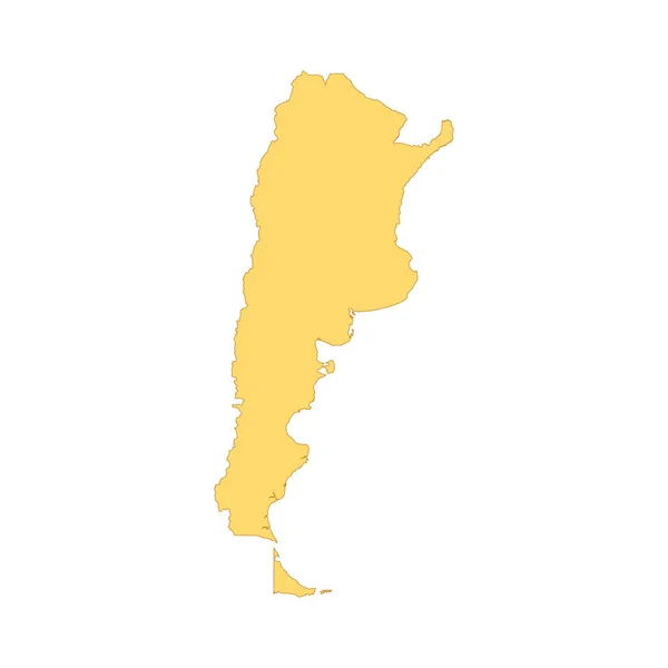 Argentina Mapa Elemento Línea Color Frontera Del País Elemento Diseño — Vector de stock