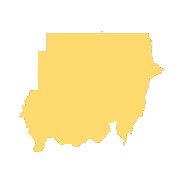 Στοιχείο Χρωματικής Γραμμής Χάρτη Σουδάν Σύνορα Της Χώρας — Διανυσματικό Αρχείο