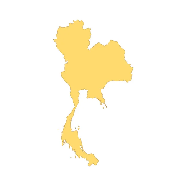 Thailand Peta Elemen Garis Warna Perbatasan Negara - Stok Vektor