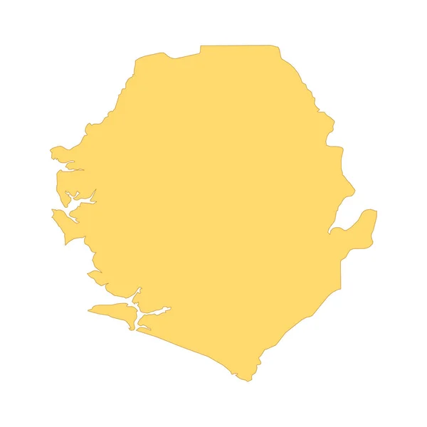 Σιέρα Λεόνε Χάρτη Χρωματική Γραμμή Στοιχείο Σύνορα Της Χώρας — Διανυσματικό Αρχείο