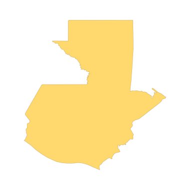 Guatemala haritası renk çizgisi elementi. Ülkenin Sınırı. 