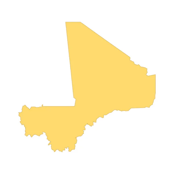 Mali Χάρτη Χρωματικής Γραμμής Στοιχείο Σύνορα Της Χώρας — Διανυσματικό Αρχείο