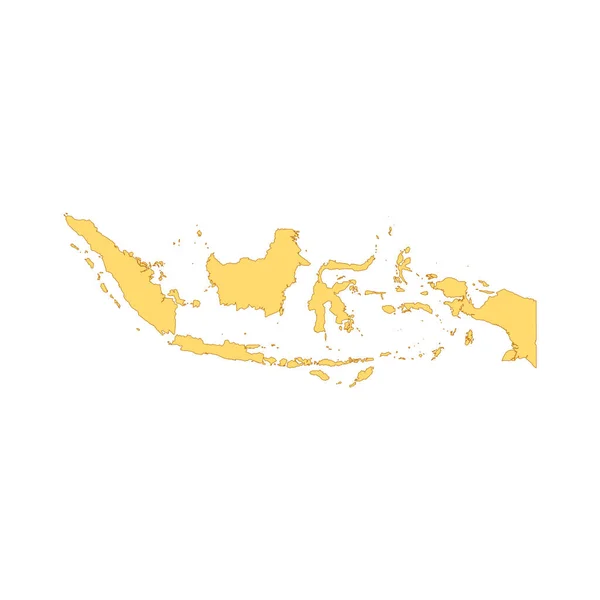 Indonesia Mapa Elemento Línea Color Frontera Del País — Archivo Imágenes Vectoriales