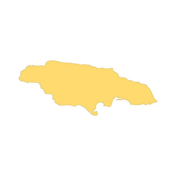 Ямайка Элемент Цветовой Линии Карты Граница Страны — стоковый вектор