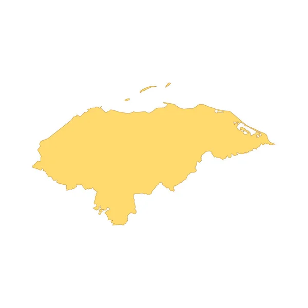 Honduras Mapa Elemento Línea Color Frontera Del País — Archivo Imágenes Vectoriales