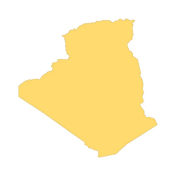 Argelia mapa elemento de línea de color. Frontera del país. — Vector de stock