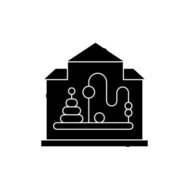 Bebek kulübü renk çizgisi ikonu. Çocuklar öğreniyor. Web sayfası için piktogram, mobil uygulama, tanıtım. UI UX GUI tasarım elemanı. Düzenlenebilir vuruş.