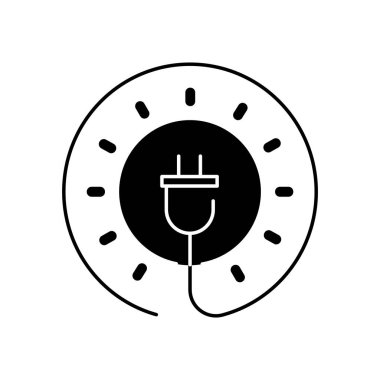 Uygun fiyatlı ve temiz enerji renk simgesi. Kurumsal sosyal sorumluluk. Sürdürülebilir Kalkınma Hedefleri. Reklam için piktogram, web. UI UX tasarım elemanı. Düzenlenebilir vuruş