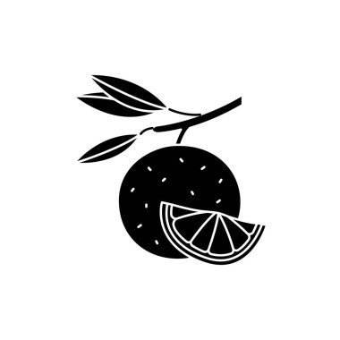 Citrus renk çizgisi simgesi. Temel yağlar meyve tohumları. Web sayfası için piktogram, mobil uygulama, tanıtım. UI UX GUI tasarım elemanı. Düzenlenebilir vuruş.