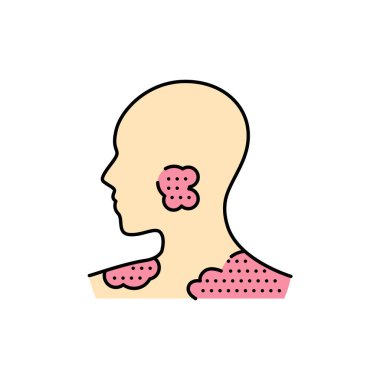 Ten rengi çizgisi simgesi. İnsan hastalıkları. Web sayfası, mobil uygulama, tanıtım için resim grafiği.