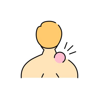 Lenfoma renk çizgisi simgesi. İnsan hastalıkları. Web sayfası, mobil uygulama, tanıtım için resim grafiği.