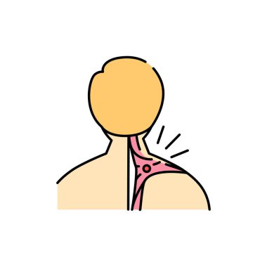 Myositis renk çizgisi simgesi. İnsan hastalıkları. Web sayfası, mobil uygulama, tanıtım için resim grafiği.