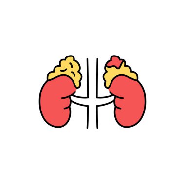  Kortizol sendromu renk çizgisi simgesi yayılıyor. İnsan hastalıkları.