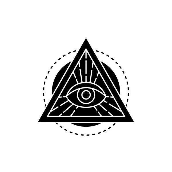 Illuminati Color Line Icon Isolated Vector Element Outline Pictogram Web — Stock Vector