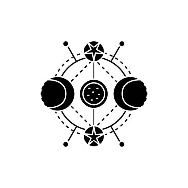 Mistik süs renk çizgisi simgesi. İzole vektör elementi. Web sayfası, mobil uygulama, tanıtım için resim çizelgesi