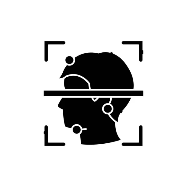 Icono Línea Identificación Facial Color Identificación Verificación Persona Pictograma Para — Vector de stock