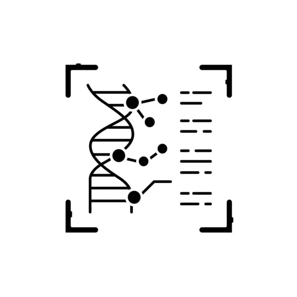 Dna Identification Olor Line Icon Verifying Person Pictogram Web Page — Stock Vector