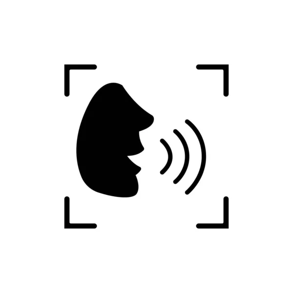 Ікона Розпізнавання Голосу Pictogram Web Page Mobile App Promo Gui — стоковий вектор